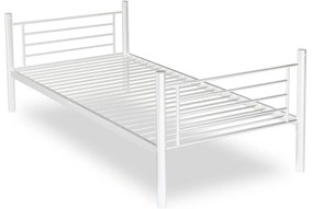 Łóżko Piętrowe Dla Dzieci 90x200 cm RODEZ Metalowe Białe