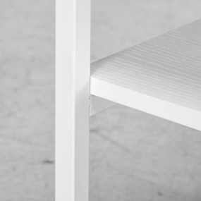 HOMCOM Stojak na drukarkę z kółkami, trzystopniowy, stalowy, 50 x 50 x 52,5 cm