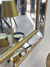 Lustro w lustrzanej ramie, kolor złoty, 64x74cm