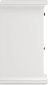 Wąska szafka nocna z szufladą Paris, kolor biały mat