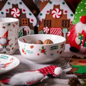 Altom Miska porcelanowa Winter Gnomes 14 cm, 600 ml