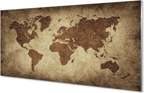 Panel nad Blat Kuchenny Szara Mapa Świata Vintage