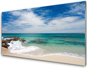 Szkło Ozdobne do Kuchni Piaszczyste Wybrzeże Morza