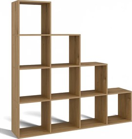 Regał Step 4X4 RS-40 | Dąb Artisan |153x30x153 cm | Regal Komorowy