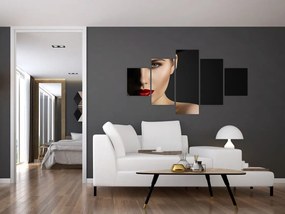 Obraz - Portret kobiety w kapeluszu (125x70 cm)