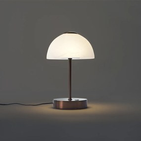 Designerska lampa stołowa ciemny brąz z LED z możliwością ściemniania - Joya
