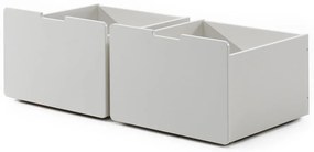 Białe szuflady pod łóżko dziecięce 2 szt. Pino – Vipack