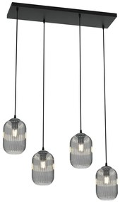 Industrialna lampa wisząca z grafitowymi kloszami D164 Z0-M53