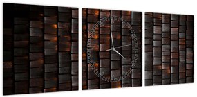 Nowoczesne malarstwo abstrakcyjne (z zegarem) (90x30 cm)