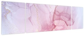 Obraz - Różowe plamy (170x50 cm)