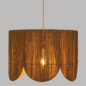 Lampa wisząca nad stół JANICE, pleciony klosz z juty, Ø 38 cm