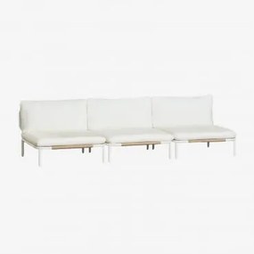 3-częściowa Modułowa Sofa Ogrodowa Ze Stali Roubly Beige Migdałowa - Sklum