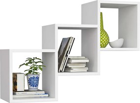 Biała Trzykomorowa Półka Ścienna K5-P64