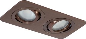 Okrągły reflektor wpuszczany Ciemny Brąz GU10 50mm Obrotowy i Uchylny IP44 2-punktowy - Alberto