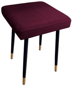 Taboret MAX MG02 śliwka podstawa czarna/złota