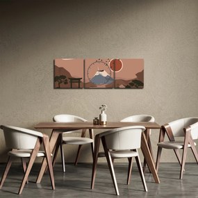 Obraz - Japonia N⁰1 (z zegarem) (90x30 cm)