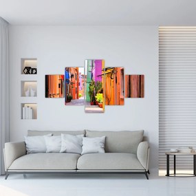 Obraz kolorowej włoskiej ulicy (125x70 cm)