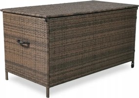 Skrzynia ogrodowa z technorattanu XL-SD-XL, 166x76x80 cm, kolor brązowy