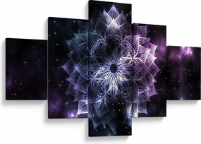 Obraz - Mandala lotosu w kosmosie (125x70 cm)