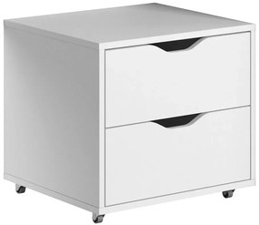 Biały kontenerek pod biurko z 2 szufladami R1-T25