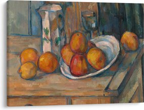 Obraz - Paul Cézanne, Still Life with Milk Jug and Fruit, reprodukcje (70x50 cm)