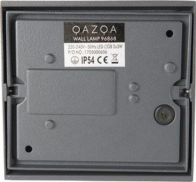 Nowoczesna lampa ścienna zewnętrzna ciemnoszara z LED 2-światłowa IP54 - Mal