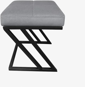 Pufa ZETA LOFT ławka taboret podnóżek metal eko-skóra : Kolor nogi - Czarna, Kolor tkaniny - EKO-SKÓRA - 22D, Typ tkaniny - Eko-skóra