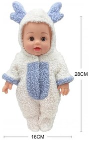 Woopie royal lalka bobas w ubranku reniferek + akcesoria 28cm