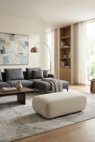 Nowoczesny puf do salonu ecru W4-K25