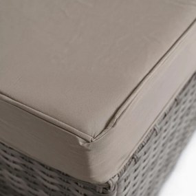 Zestaw Mebli Ogrodowych COLUMBUS Szary Modułowy Sofa Fotele Stolik Tarasowy Technorattan Nowoczesny