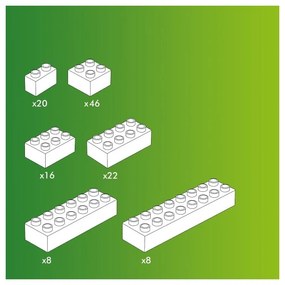 Zestaw klocków do budowy toru kulkowego Hubelino Snow, 120 szt.