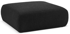 Czarny puf z materiału bouclé Molino – Micadoni Home