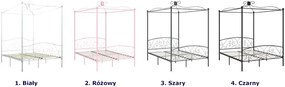 Różowe metalowe łóżko rustykalne 120x200 cm - Ifrexi