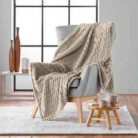 Szarobrązowy koc z mikfroflaneli 125x150 cm Mini Frosty – douceur d'intérieur