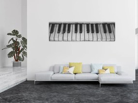 Obraz starego fortepianu (170x50 cm)
