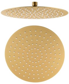 Deszczownica ze stali nierdzewnej w kolorze złota ø 30 cm Slim – Sapho