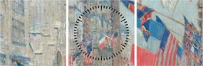 Obraz - Childe Hassam, Allies day, reprodukcje (z zegarem) (90x30 cm)