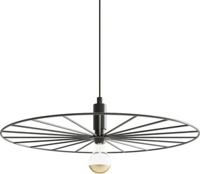 Czarna duża lampa wisząca z drucianym kloszem 60 cm - 3X A194 C5-T30
