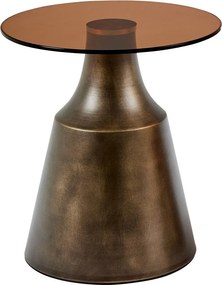 Brązowy stalowy okrągły stolik ø 45 cm Dunsley – Actona