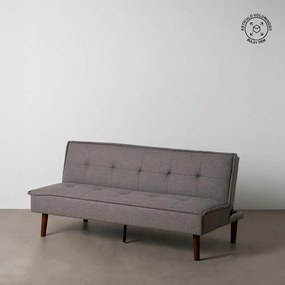 Szara rozkładana sofa z tkaniny szenilowej 181 cm – Ixia