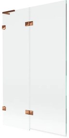 Mexen Lunar L parawan nawannowy 2-skrzydłowy lewy 110 x 150 cm, transparent, różowe złoto - 897L-110-100-60-00-L
