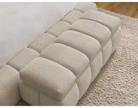 Beżowa ławka z materiału bouclé – Bobochic Paris