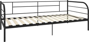 Czarne metalowe łózko 90x200 cm L7-T87