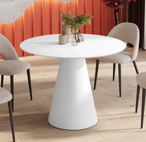 Okrągły stół Pineto biały połysk Hubertus