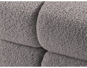 Jasnoszara sofa modułowa z materiału bouclé 288 cm Bellis – Micadoni