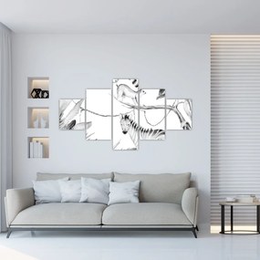 Obraz - Akwarelowa dżungla (125x70 cm)