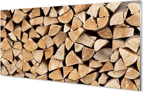 Szklany Panel Skład Drewna Opałowego