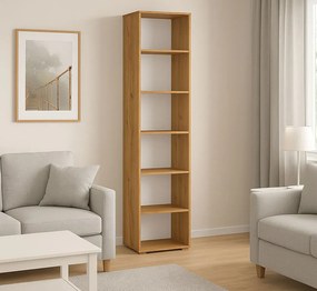 Regał słupek do salonu 30 cm dąb craft złoty W9-Z49