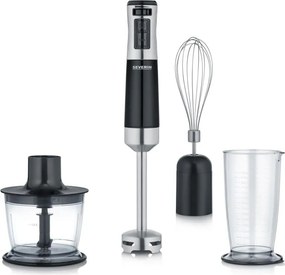 Severin SM 3772 - Blender ręczny z akcesoriami, 600 W/230 V, stal nierdzewna/czarny