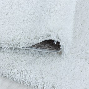 Dywan shaggy Fluffy Super Soft biały 120 cm x 120  koło